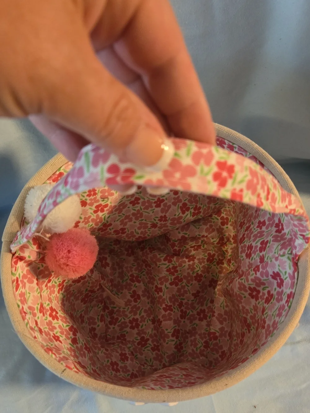 Kids Bunny Fabric Easter Basket